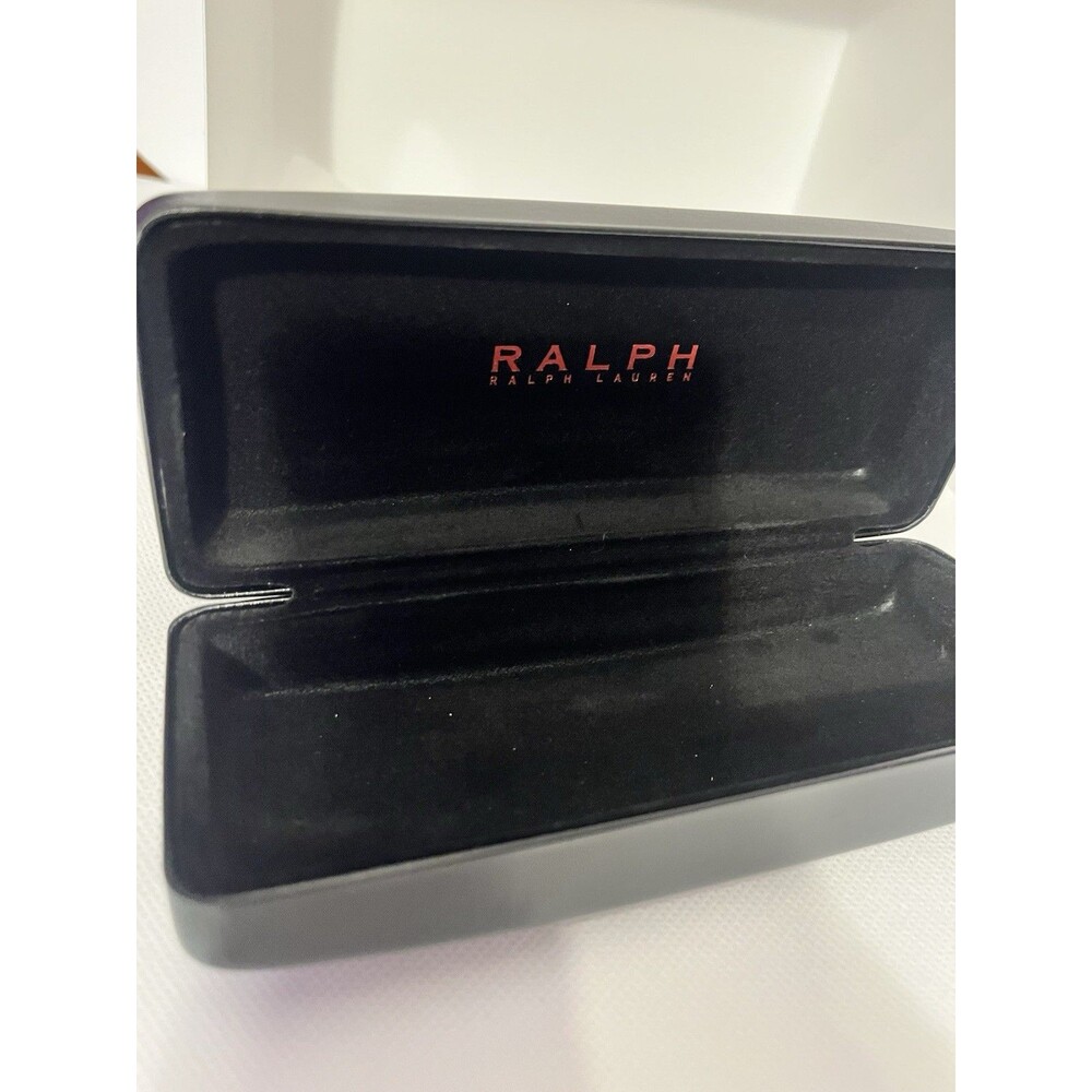 RALPH LAUREN BLACK AUTHENTIC EYEGLASSES SUNGLASSES HARD CLAM SHELL CASE - Picture 4 of 4